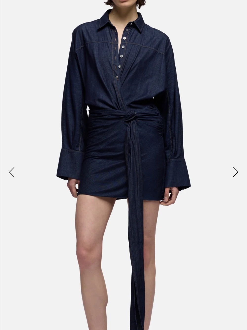 7 For Mankind 100% Cotton Collared Mini Dress - Picture 10 of 11